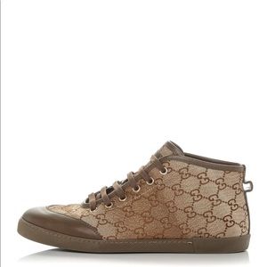 GUCCI Monogram GG Lurex High Top Sneakers